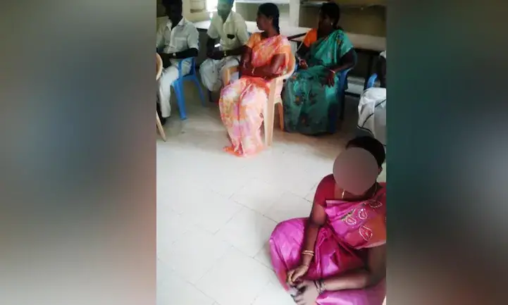 തമിഴ്​നാട്ടിൽ ദലിത്​ പഞ്ചായത്ത്​ പ്രസിഡൻറിനെ തറയിലിരുത്തി; ജാതിവിവേചനം