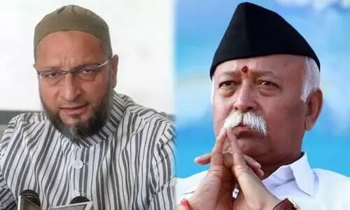 ഇന്ത്യൻ മുസ്​ലിംകൾ ഏറ്റവും സംതൃപ്​തരെന്ന്​ ഭഗവത്​; മൗലിക അവകാശങ്ങൾ മാത്രം മതിയെന്ന്​ ഉവൈസി