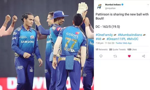 ഇഞ്ചുകളുടെ വ്യത്യാസത്തിൽ ഡൽഹി സ്​കോർ പ്രവചിച്ച്​മുംബൈ; ഒത്തുകളി ആരോപണം