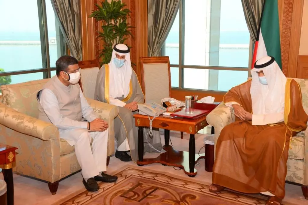 കേന്ദ്ര മന്ത്രി ധർമേന്ദ്ര പ്രധാൻ കുവൈത്ത്​ അമീറുമായി ചർച്ച നടത്തി