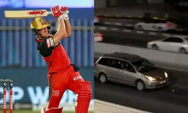 ഷാർജ സ്​റ്റേഡിയത്തിനടുത്ത്​​ ഡ്രൈവ്​ ചെയ്യുന്നവരുടെ ശ്രദ്ധക്ക്​; ഡിവില്ലിയേഴ്​സ്​ ബാറ്റുചെയ്യുന്നുണ്ട്​