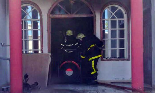 സീബിൽ വീടിന്​ തീപിടിച്ചു