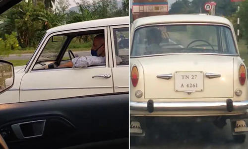 ഡ്രൈവറില്ലാതെ ഈ പ്രീമിയർ പദ്​മിനി ഇതെങ്ങോട്ടാ ഓവർടേക്ക്​ ചെയ്​ത്​ പോകു​ന്നത്​..?; വൈറലായി വിഡിയോ
