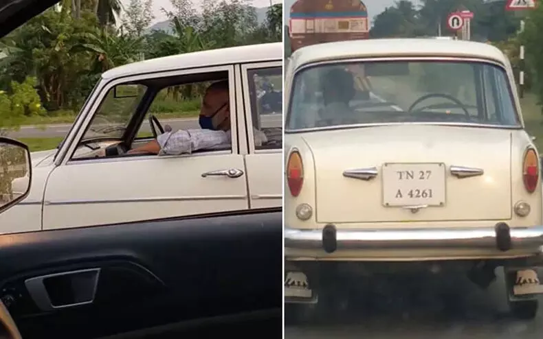 ഡ്രൈവറില്ലാതെ ഈ പ്രീമിയർ പദ്​മിനി ഇതെങ്ങോട്ടാ ഓവർടേക്ക്​ ചെയ്​ത്​ പോകു​ന്നത്​..?; വൈറലായി വിഡിയോ