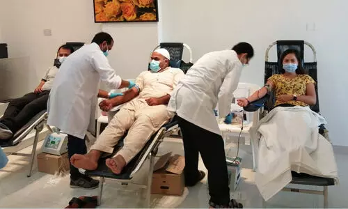 അൽ ജദീദ്​ എക്​സ്​ചേഞ്ച്​ സലാലയിൽ രക്​തദാന ക്യാമ്പ്​ സംഘടിപ്പിച്ചു