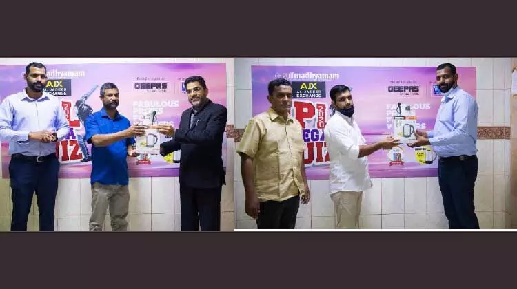ഗൾഫ്​ മാധ്യമം​െഎ.പി.എൽ ക്വിസ്​: പ്രതിദിന വിജയികൾക്കുള്ള സമ്മാനങ്ങൾ വിതരണം ചെയ്​തു