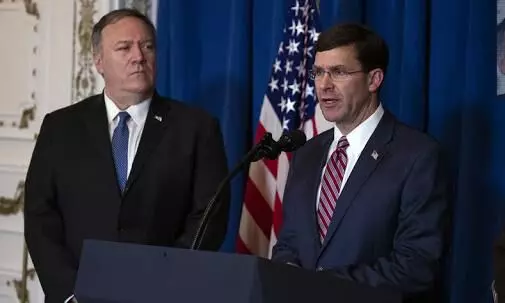 യു.എസ് സ്റ്റേറ്റ് സെക്രട്ടറി മൈക്ക് പോംപിയോയും പ്രതിരോധ സെക്രട്ടറിയും ഇന്ത്യയിലേക്ക് യു.എസ് സ്റ്റേറ്റ് സെക്രട്ടറി മൈക്ക് പോംപിയോയും പ്രതിരോധ സെക്രട്ടറിയും ഇന്ത്യയിലേക്ക്