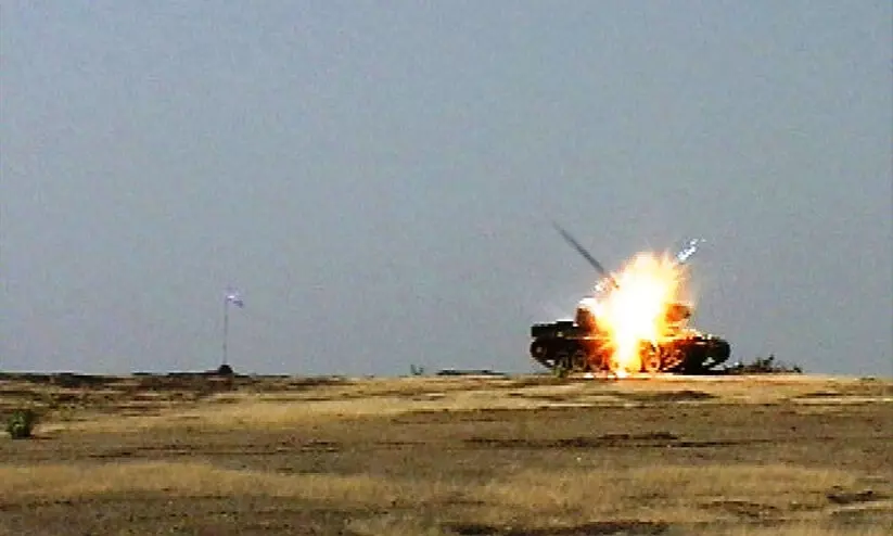 ടാങ്കുകൾ തകർക്കാൻ ശേഷിയുള്ള നാഗ് മിസൈൽ പരീക്ഷണം വിജയകരം