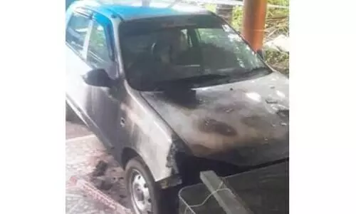 പാനൂരിൽ ബി.ജെ.പി പ്രവർത്തക​െൻറ കാർ കത്തിച്ചു