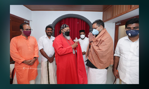 ഓർത്തഡോക്സ് കുന്നംകുളം - ആർത്താറ്റ് അരമനയിൽ ബി. ജെ.പി സംസ്ഥാന പ്രസിഡൻറിൻ്റെ സന്ദർശനം