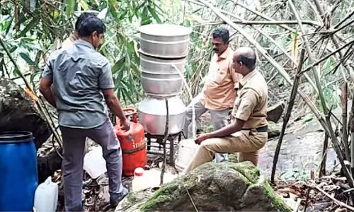 ചാരായവും വാഷും പിടികൂടി; വാറ്റുകേന്ദ്രം തകർത്തു