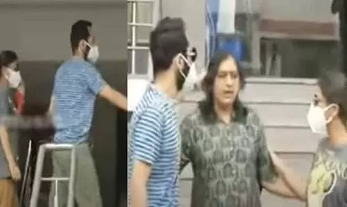 ചീരുവി​െൻറ മകനെക്കാണാൻ നസ്രിയയും ഫഹദുമെത്തി