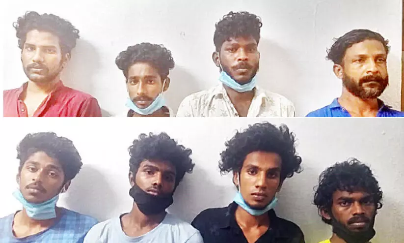 പൊലീസിനെ ആക്രമിച്ച സംഘത്തിലെ എട്ടുപേർ കൂടി പിടിയിൽ