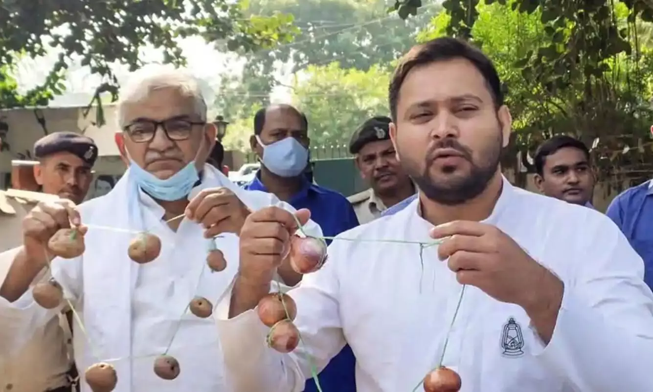 Bihar Election 2020: RJD leader Tejaswi Yadav attacks centre over rising onion prices
