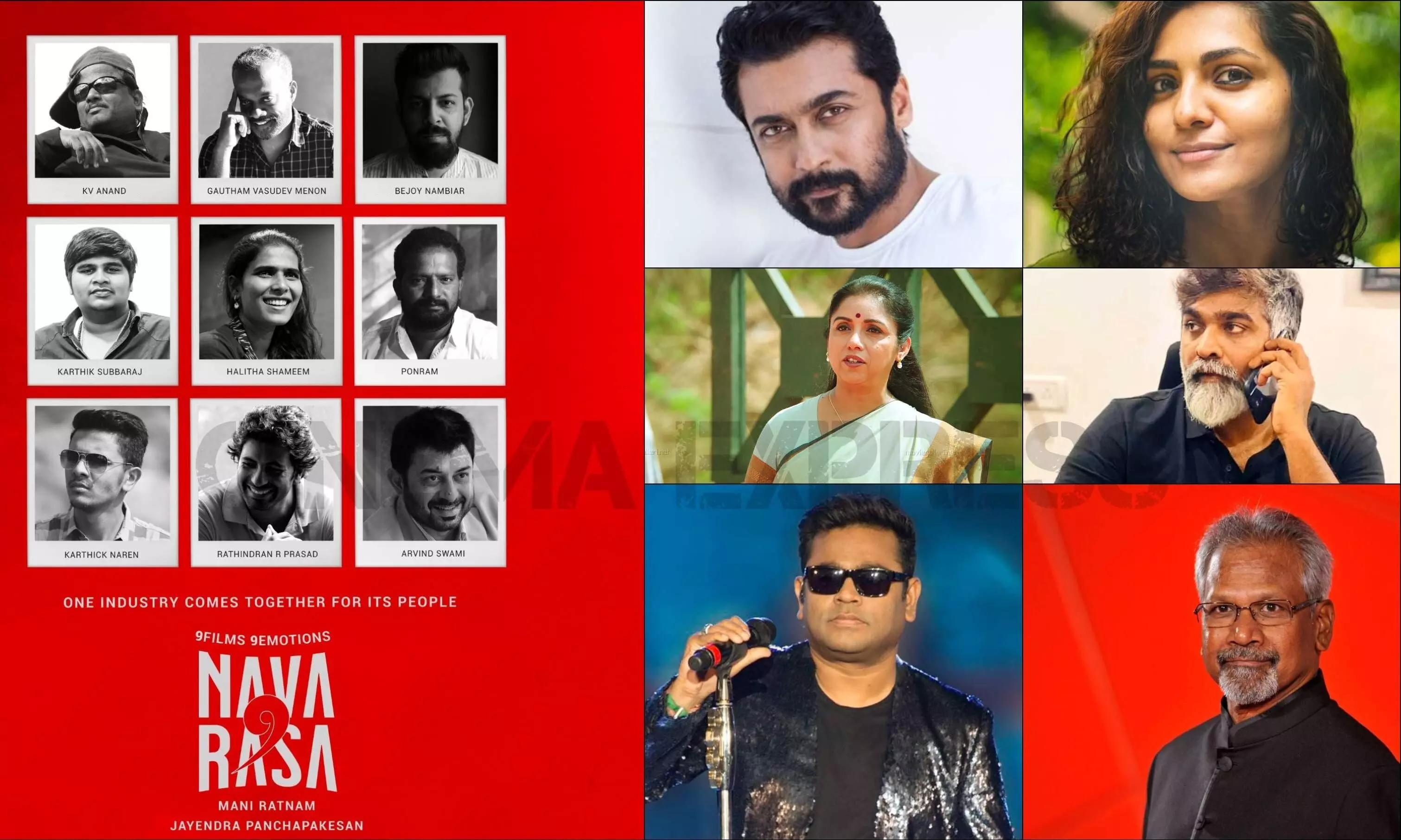 നവരസ, ഒമ്പത്​ സംവിധായകരുടെ സിനിമാ സമാഹാരമൊരുങ്ങുന്നു; അണിയറയിൽ വമ്പന്മാർ