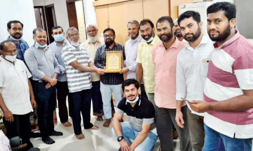 എൻജി. അൻവറിനും ശരീഫ് മണ്ണാർക്കാടിനും യാത്രയയപ്പ് നൽകി