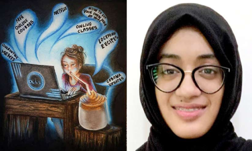 വരകളിൽ വിസ്​മയം തീർത്ത്​ സഹ്​ല നവാസ്