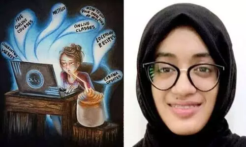 വരകളിൽ വിസ്​മയം തീർത്ത്​ സഹ്​ല നവാസ്