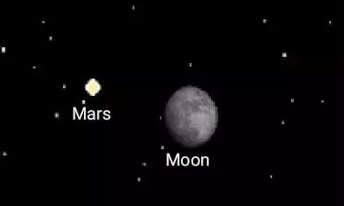 ഇന്ന് ചന്ദ്രൻ ചൊവ്വയുടെ തൊട്ടരികിൽ