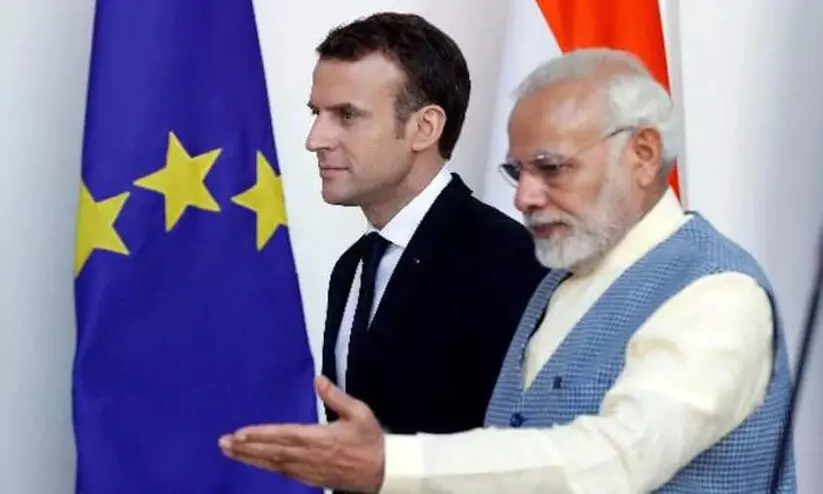 അറബ് രാഷ്ട്രങ്ങളുടെ പ്രതിഷേധത്തിനിടെ മാക്രോണിന് പിന്തുണയുമായി ഇന്ത്യ