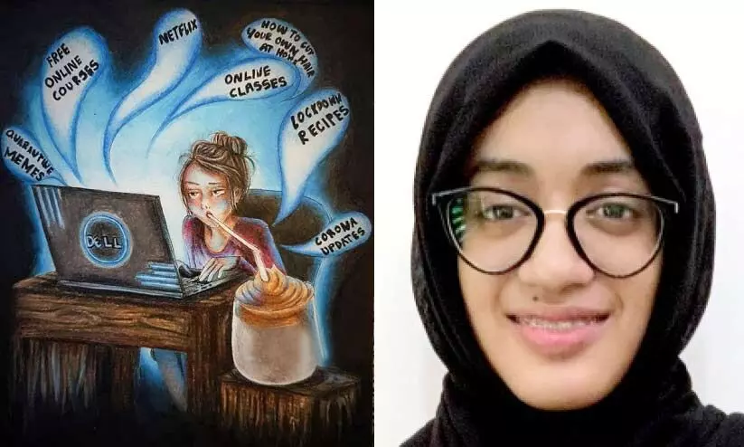 വരകളിൽ വിസ്മയം തീർത്ത് സഹ്ല നവാസ് വരകളിൽ വിസ്മയം തീർത്ത് സഹ്ല നവാസ്