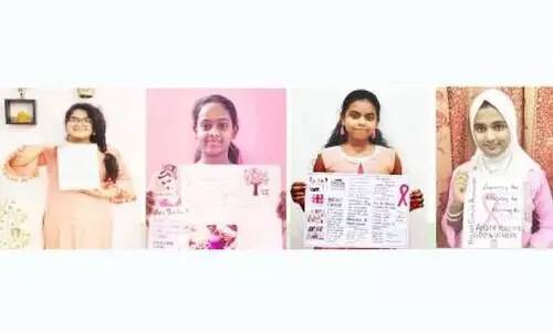 സ്​​ത​നാ​ർ​ബു​ദ ബോ​ധ​വ​ത്ക​ര​ണ​വു​മാ​യി ഇ​ന്ത്യ​ന്‍ സ്​​കൂ​ള്‍ വി​ദ്യാ​ര്‍ഥി​ക​ള്‍