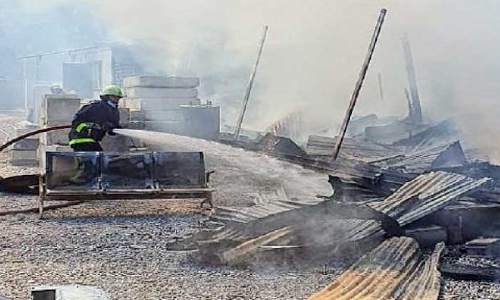 താൽക്കാലിക താമസസ്ഥലങ്ങൾക്ക്​ തീപിടിച്ചു