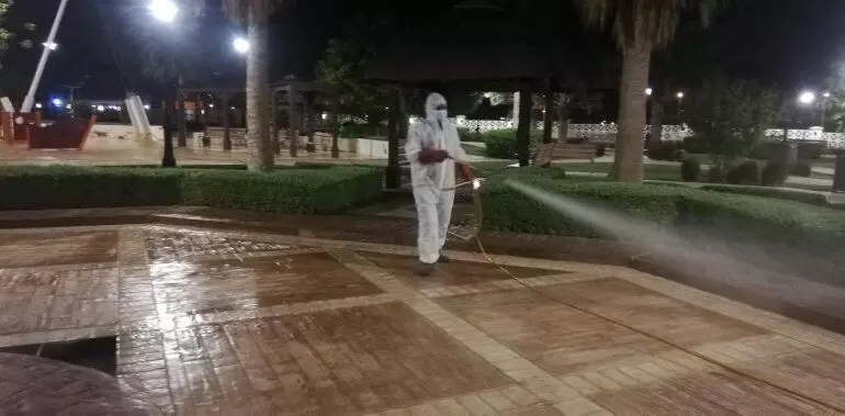 കോവിഡ്: അണുനശീകരണവുമായി ശമാൽ മുനിസിപ്പാലിറ്റി കോവിഡ്: അണുനശീകരണവുമായി ശമാൽ മുനിസിപ്പാലിറ്റി