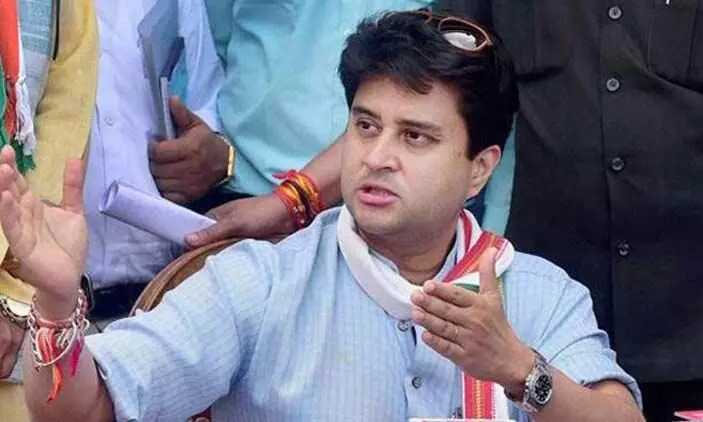 Vote for the hand, vote for Cong...’: BJP’s Jyotiraditya Scindia makes slip of tongue at MP rally Vote for the hand, vote for Cong...’: BJP’s Jyotiraditya Scindia makes slip of tongue at MP rally