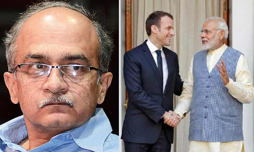 മാക്രോണിനെ പിന്തുണക്കുമ്പോൾ ഹിന്ദുത്വവാദികൾ ഇന്ത്യയെ കുറിച്ചുള്ള ഫ്രീഡം ഹൗസ് റിപ്പോർട്ട് കൂടി വായിക്കണം -പ്രശാന്ത് ഭൂഷൺ