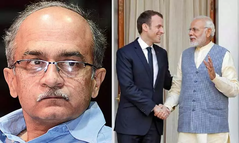 മാക്രോണിനെ പിന്തുണക്കുമ്പോൾ ഹിന്ദുത്വവാദികൾ ഇന്ത്യയെ കുറിച്ചുള്ള ഫ്രീഡം ഹൗസ് റിപ്പോർട്ട് കൂടി വായിക്കണം -പ്രശാന്ത് ഭൂഷൺ