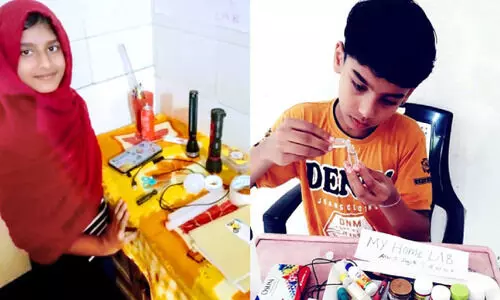 പരീക്ഷണം വീട്ടിൽതന്നെ; ഹോം ലാബൊരുക്കി വിദ്യാർഥികൾ