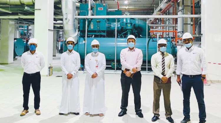 അകത്തും പുറത്തും തണുപ്പ്, എജുക്കേഷൻ സിറ്റി സ്റ്റേഡിയത്തിൽ ഡി.സി പ്ലാൻറ് ഒരുങ്ങുന്നു അകത്തും പുറത്തും തണുപ്പ്, എജുക്കേഷൻ സിറ്റി സ്റ്റേഡിയത്തിൽ ഡി.സി പ്ലാൻറ് ഒരുങ്ങുന്നു