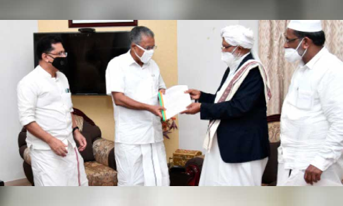 സംവരണം: സമസ്ത നേതാക്കള്‍ മുഖ്യമന്ത്രിയുമായി ചര്‍ച്ച നടത്തി