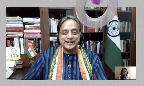 Shashi Tharoor contributed two words to the book fair