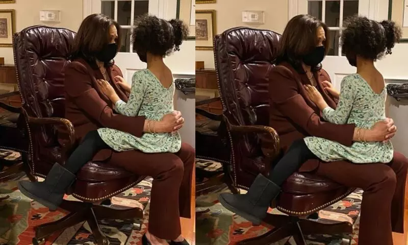 നിനക്കും പ്രസിഡൻറാകാൻ കഴിയും -കൊച്ചുമകളോട് കമല ഹാരിസ് നിനക്കും പ്രസിഡൻറാകാൻ കഴിയും -കൊച്ചുമകളോട് കമല ഹാരിസ്