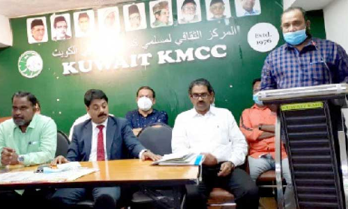 കെ.എം.സി.സിയിൽ ചേർന്നവർക്ക്​ സ്വീകരണം നൽകി