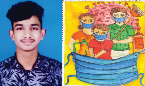 ശിശുദിന സ്​റ്റാമ്പിൽ തെളിയുക അഖിലി​െൻറ വര; അ​ഭി​മാ​ന​ത്തോ​ടെ കൊ​ടു​ങ്ങ​ല്ലൂ​ർ