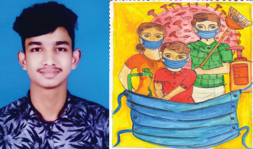 ശിശുദിന സ്റ്റാമ്പിൽ തെളിയുക അഖിലിെൻറ വര; അഭിമാനത്തോടെ കൊടുങ്ങല്ലൂർ ശിശുദിന സ്റ്റാമ്പിൽ തെളിയുക അഖിലിെൻറ വര; അഭിമാനത്തോടെ കൊടുങ്ങല്ലൂർ