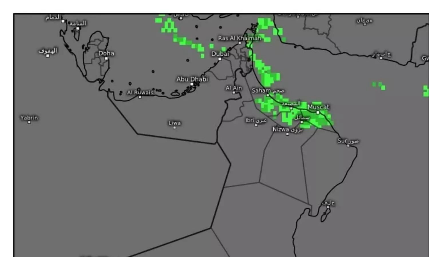 ന്യൂനമർദപാത്തി: ഒമാ​െൻറ വടക്കൻ ഗവർണറേറ്റുകളിൽ  ശനിയും ഞായറും മഴക്ക്​ സാധ്യത