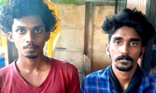 വീട്ടമ്മയെ ആക്രമിച്ച് പഴ്സ് തട്ടിയെടുക്കാൻ ശ്രമിച്ച കേസിൽ രണ്ടുപേർ അറസ്​റ്റിൽ