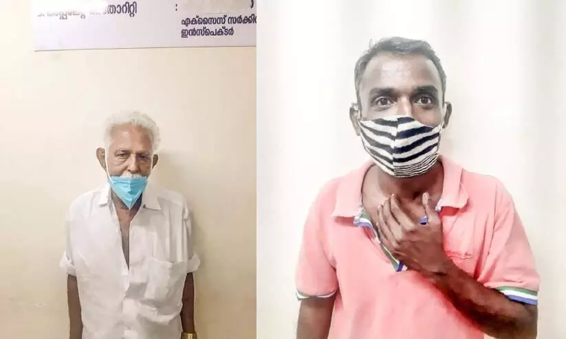 കഞ്ചാവുമായി പാൽക്കാരൻ കുഞ്ഞുമോനടക്കം രണ്ടുപേർ അറസ്​റ്റിൽ