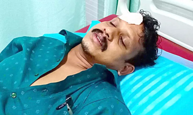 സി.പി.ഐ പ്രവർത്തകനെ സി.പി.എമ്മുകാർ ആക്രമിച്ചെന്ന് സി.പി.ഐ പ്രവർത്തകനെ സി.പി.എമ്മുകാർ ആക്രമിച്ചെന്ന്