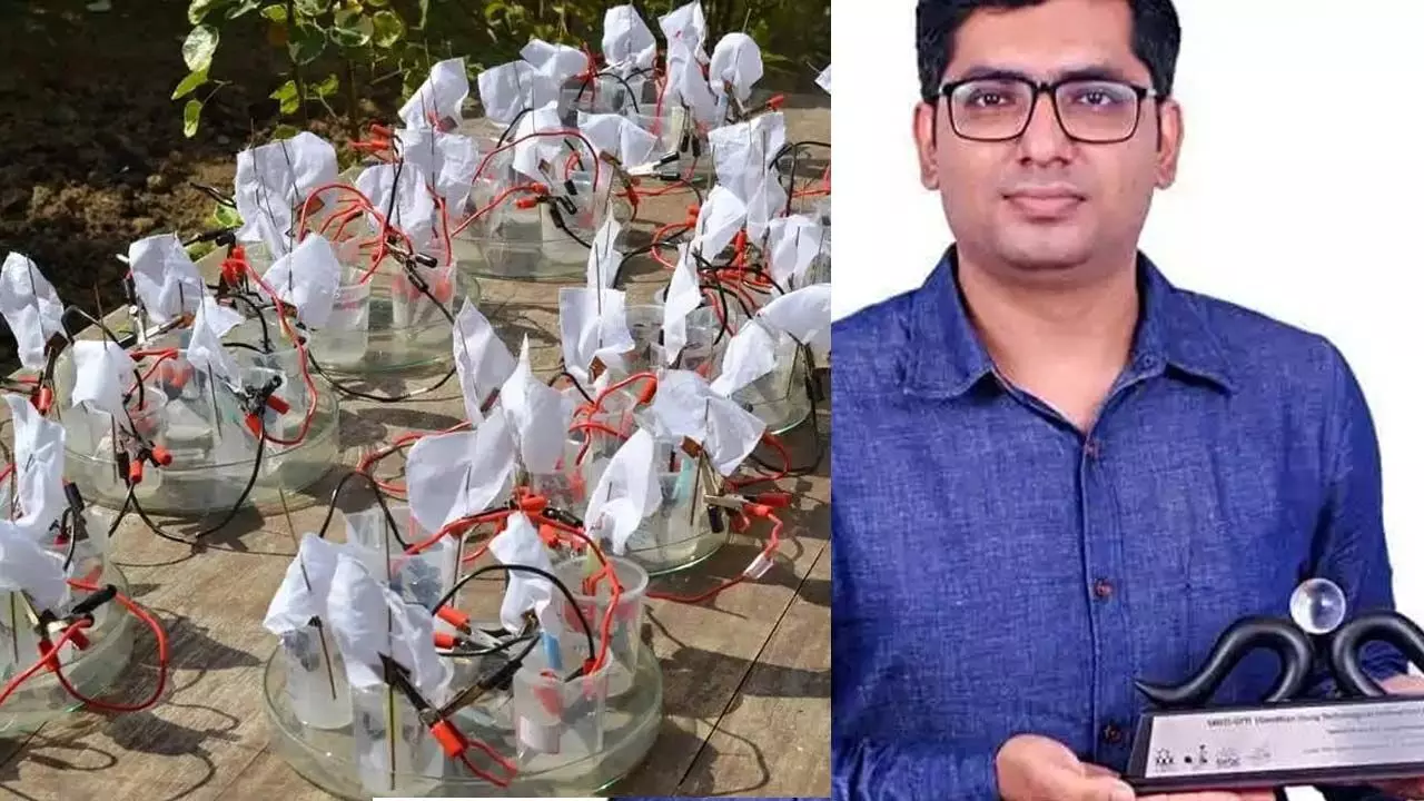 നനഞ്ഞ തുണിയിൽനിന്ന് വൈദ്യുതി; മൊബൈൽ ചാർജ് ചെയ്യാമെന്ന് ത്രിപുര എൻജിനീയർ