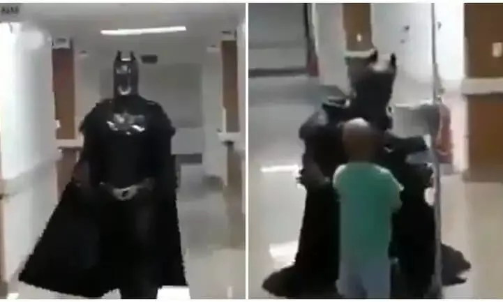 കാൻസർ ബാധിച്ച ബാലനു വേണ്ടി ബാറ്റ്മാ​െൻറ  വേഷത്തിൽ ഡോക്ടർ; കൈയടിച്ച് സോഷ്യൽ മീഡിയ