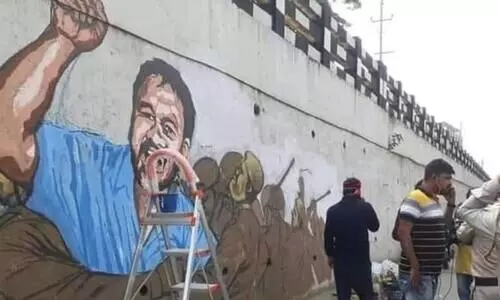 സി.എ.എ വിരുദ്ധ പ്രക്ഷോഭ നേതാവി​െൻറ ചിത്രം മതിലിൽ വരച്ചതിന്​ അഞ്ചുപേർ അറസ്​റ്റിൽ