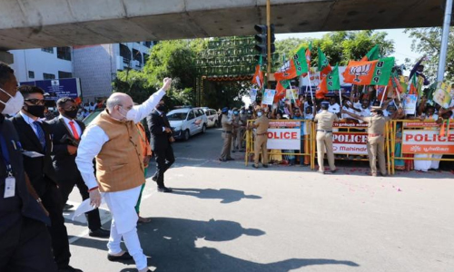 amit shah chennai placard
