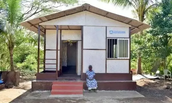 eco friendly house made by recycled plastic