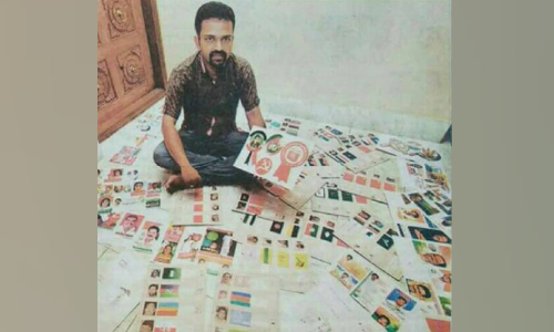 ഇവിടുണ്ട്​ രാഷ്​ട്രീയ പാർട്ടികളുടെയും ചിഹ്നങ്ങളുടെയും ചരിത്ര സൂക്ഷിപ്പുകാരൻ