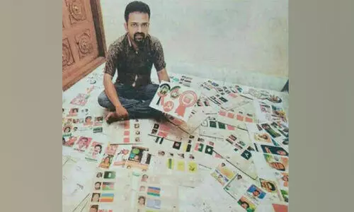 ഇവിടുണ്ട്​ രാഷ്​ട്രീയ പാർട്ടികളുടെയും ചിഹ്നങ്ങളുടെയും ചരിത്ര സൂക്ഷിപ്പുകാരൻ